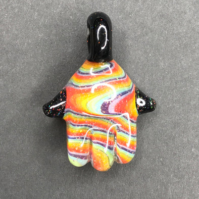 Goober Gabe Hamsa Glass Pendant