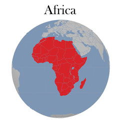 Map Showing the Region of Africa