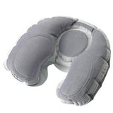 Inflatable neck pillow for travel gray