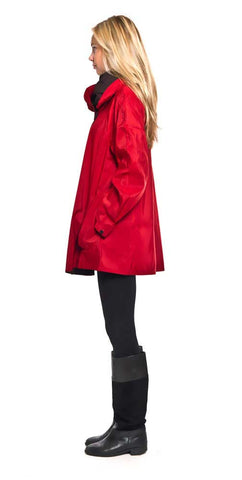 Shop Mycra Pac Mini Red Button Up Raincoat with Oversize Hood