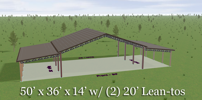 Complete Open Pole Barn Kit 50 X 36 – Blackwater Truss Systems