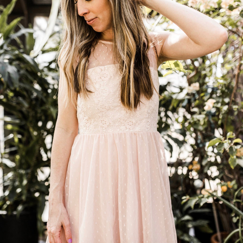 blush spring dress