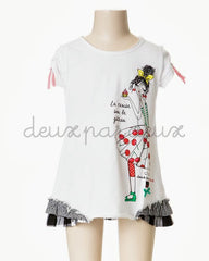 Deux par Deux Girls La Cerise sur le Gateau Tunic Shirt - Rebelle Kids - 1