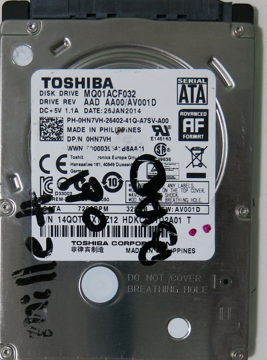 PCB G003235C AV001D 36B0 Toshiba 320GB MQ01ACF032 AAD AA00/AV001D