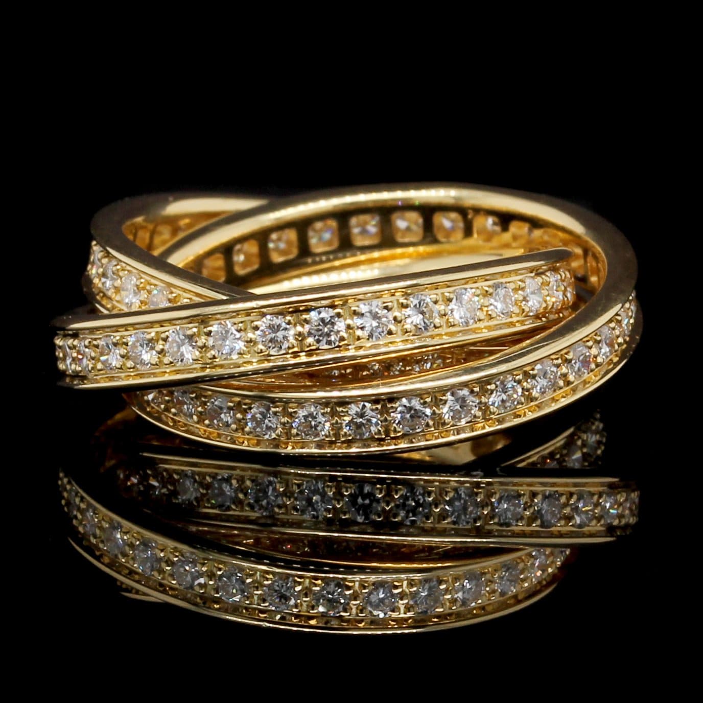 cartier three diamond bracelet