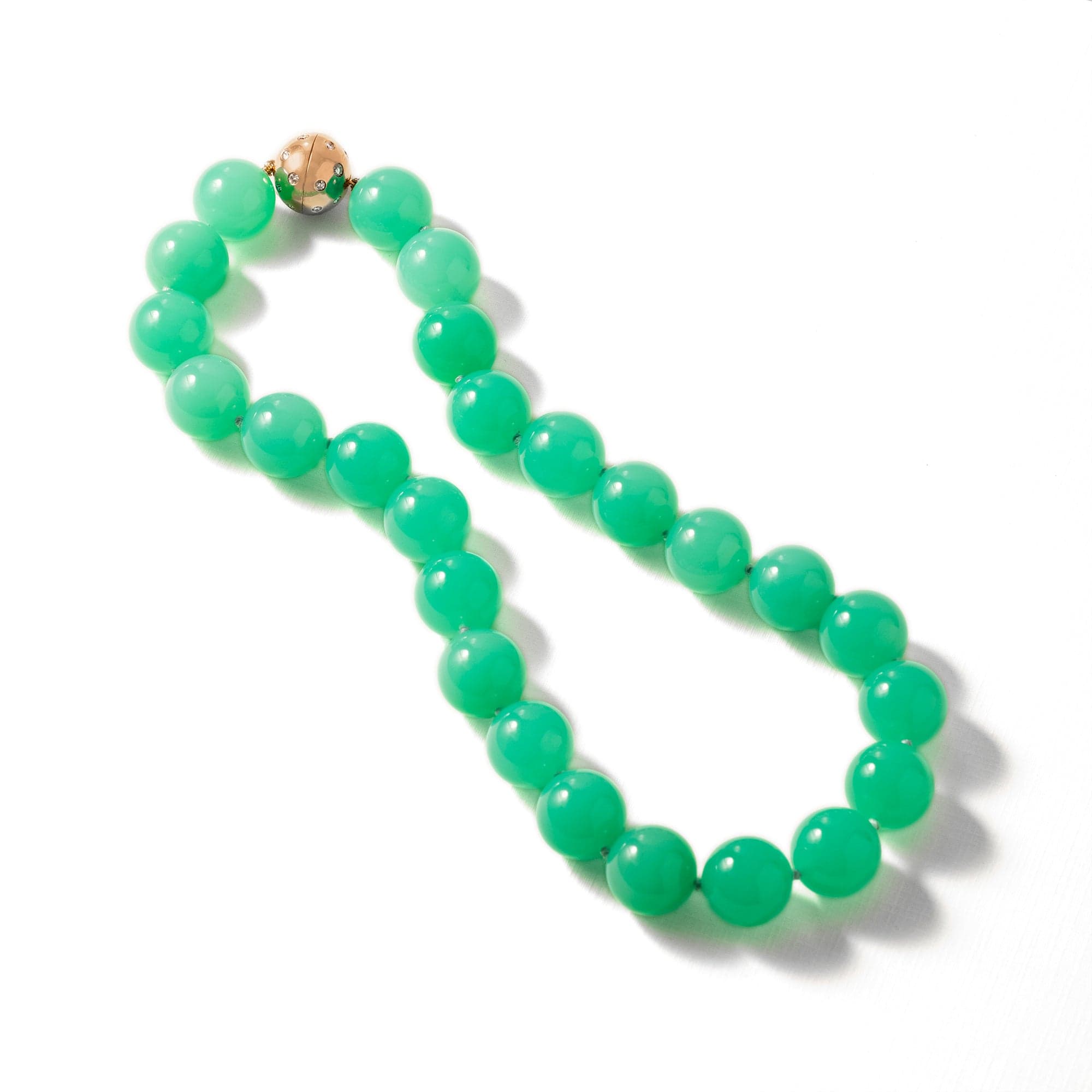 chrysoprase bead necklace