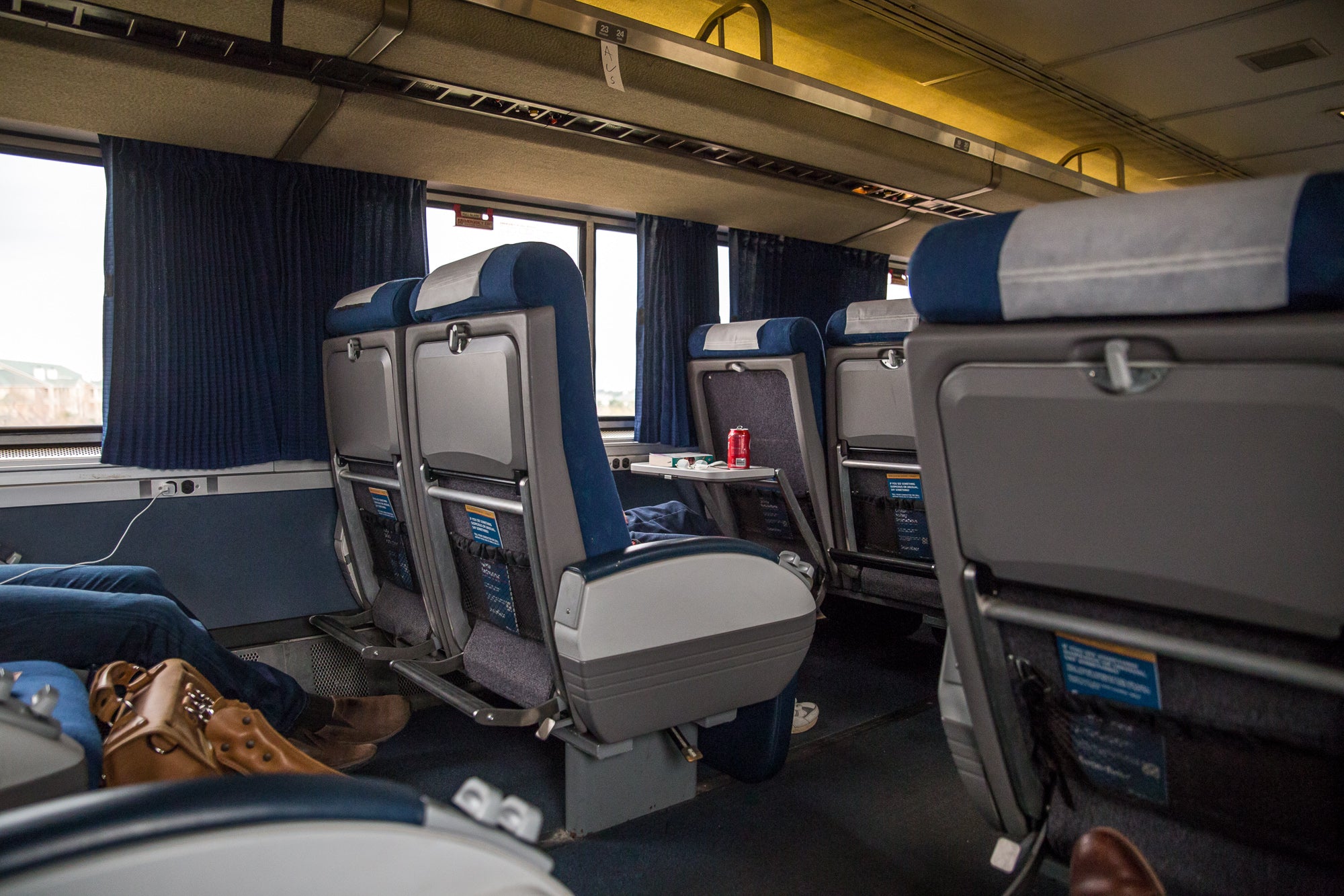 Seating Inside an Amtrak Train