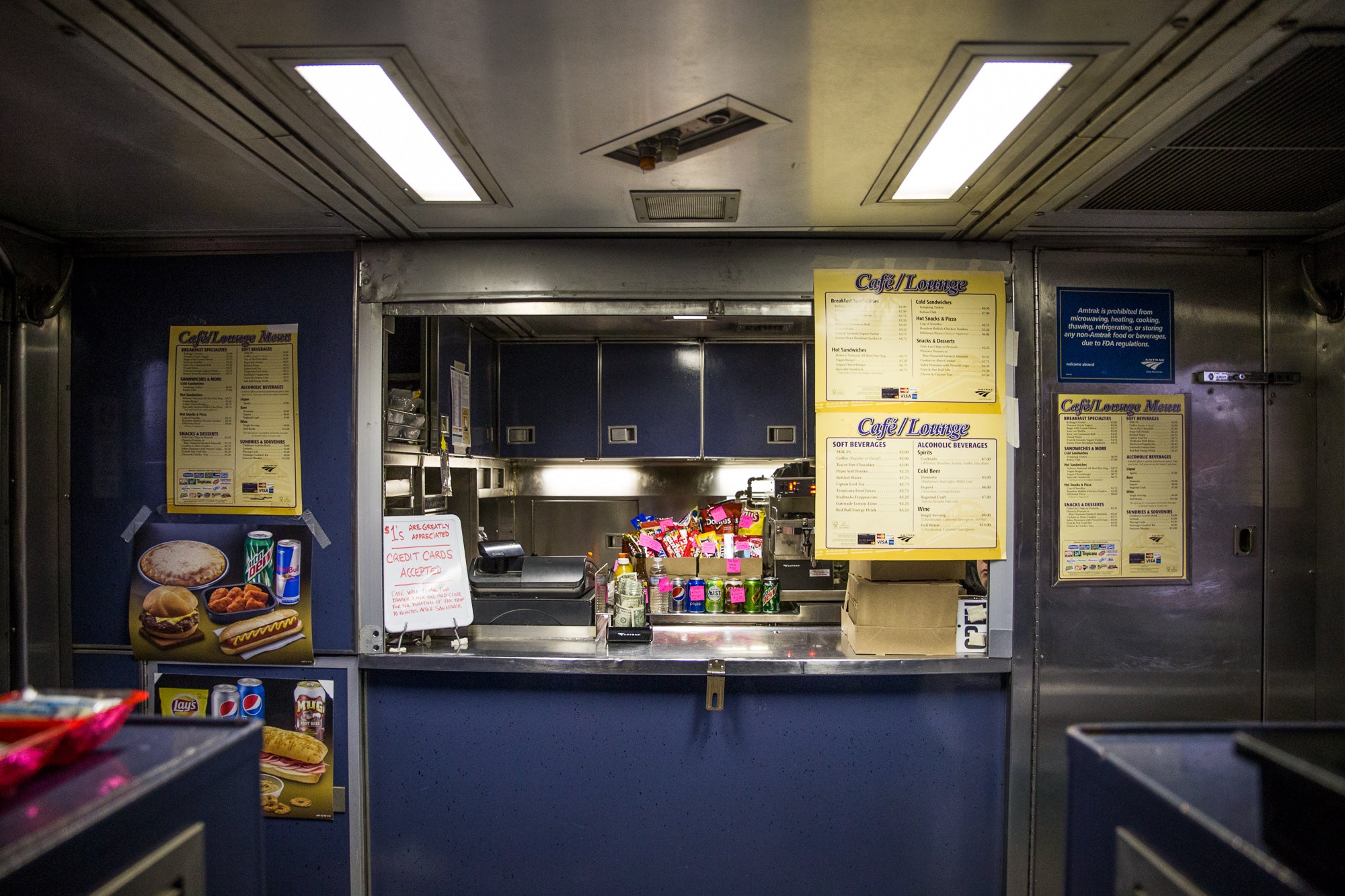 Snack Bar on the Amtrak