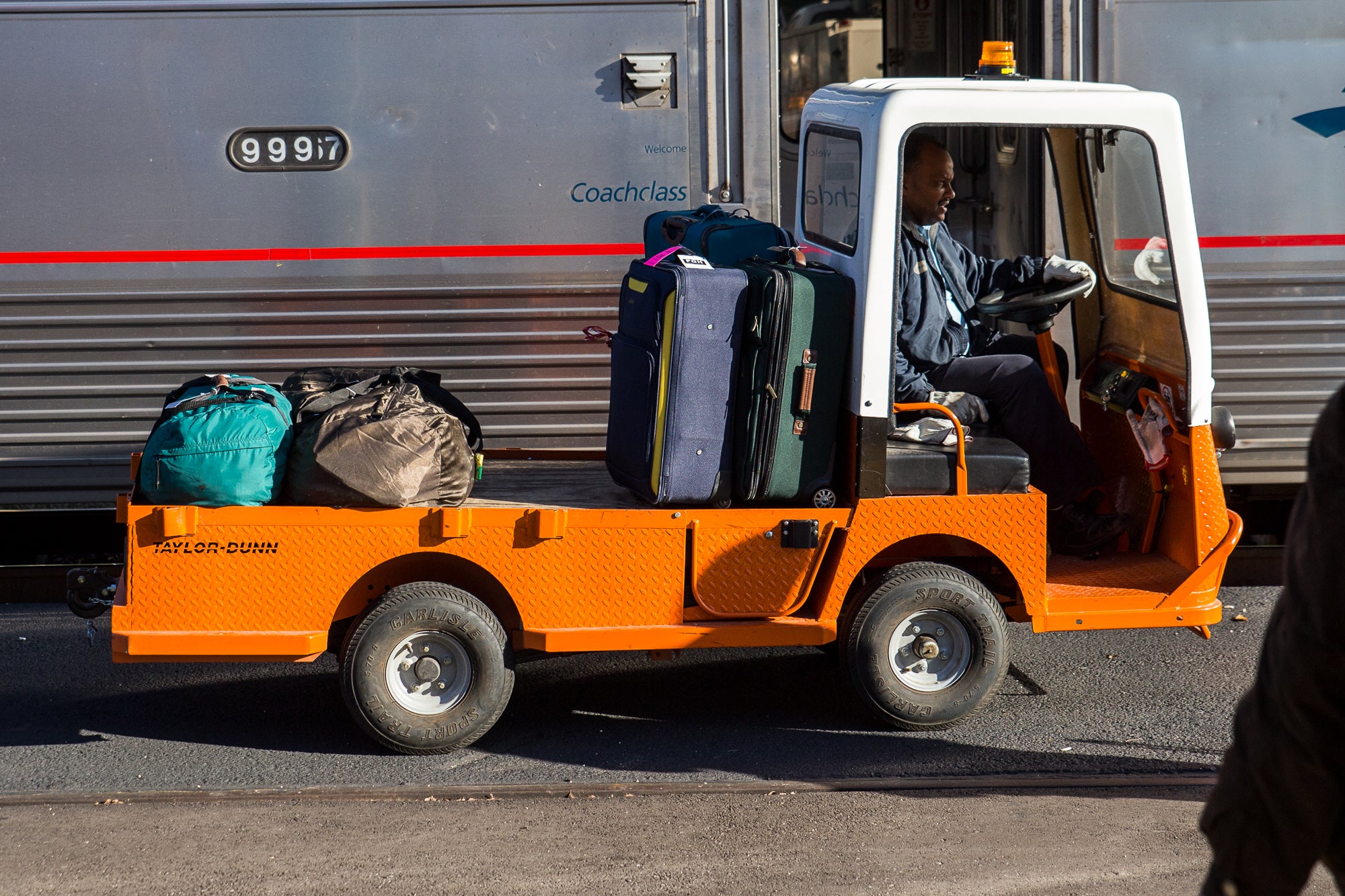 Luggage Being Loaded at the Austin Amtrak Station