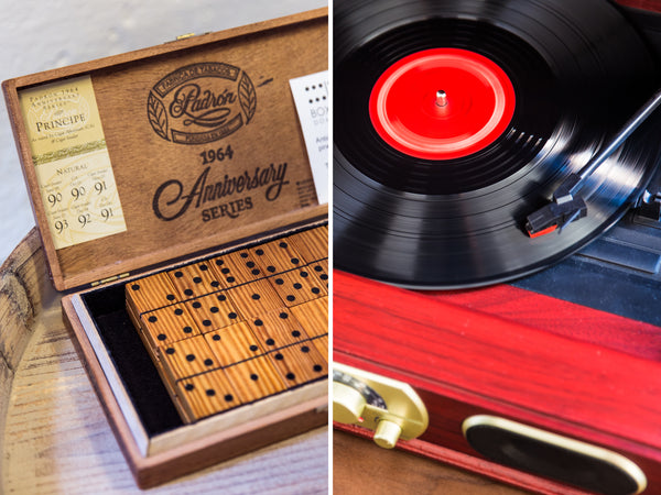 Record Player and Dominos