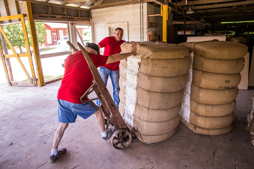 No. 4 St. James Team Receiving Their Commemorative Bales of Cotton from the Burton Farmers Gin