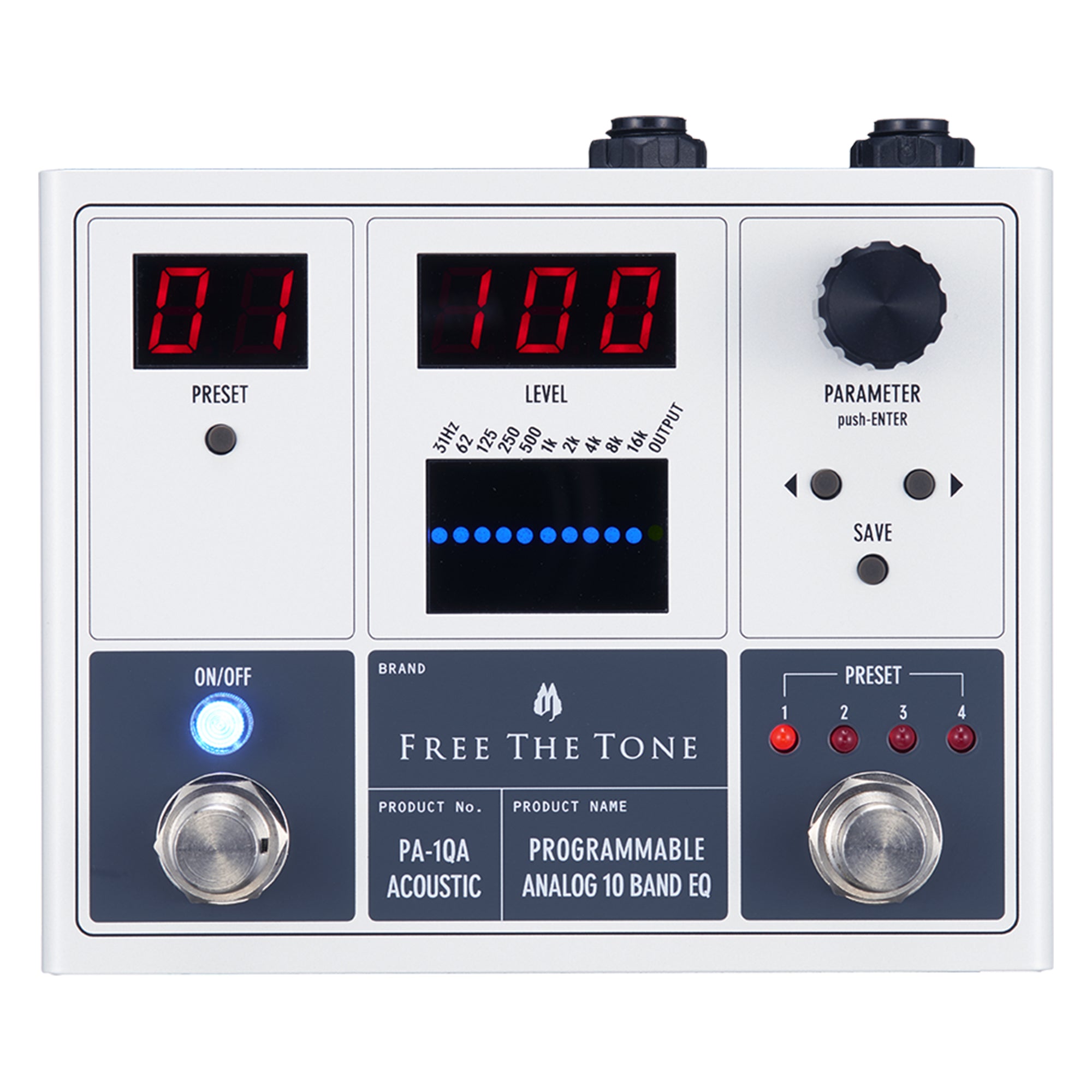 Free The Tone Programmable Analog 10 band EQ for Acoustic Guitar PA-1QA