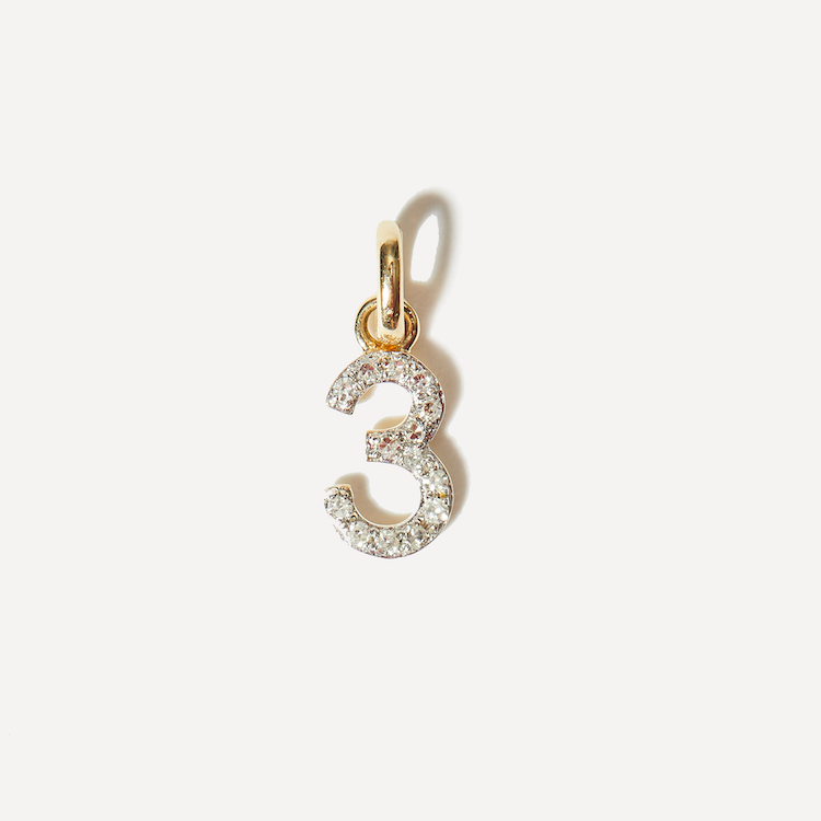 Diamond Number Charm