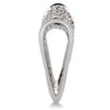 Contemporary Micro Pave Cz Diamond Cocktail Right Hand Ring