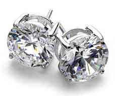 2.5 Ct. Round Brilliant Cut Cz Diamond Stud Earrings 7MM