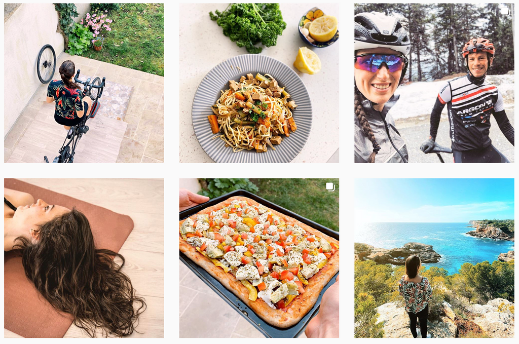 Plusieurs photos extraites du profil instagrma de la triathlète Lorena