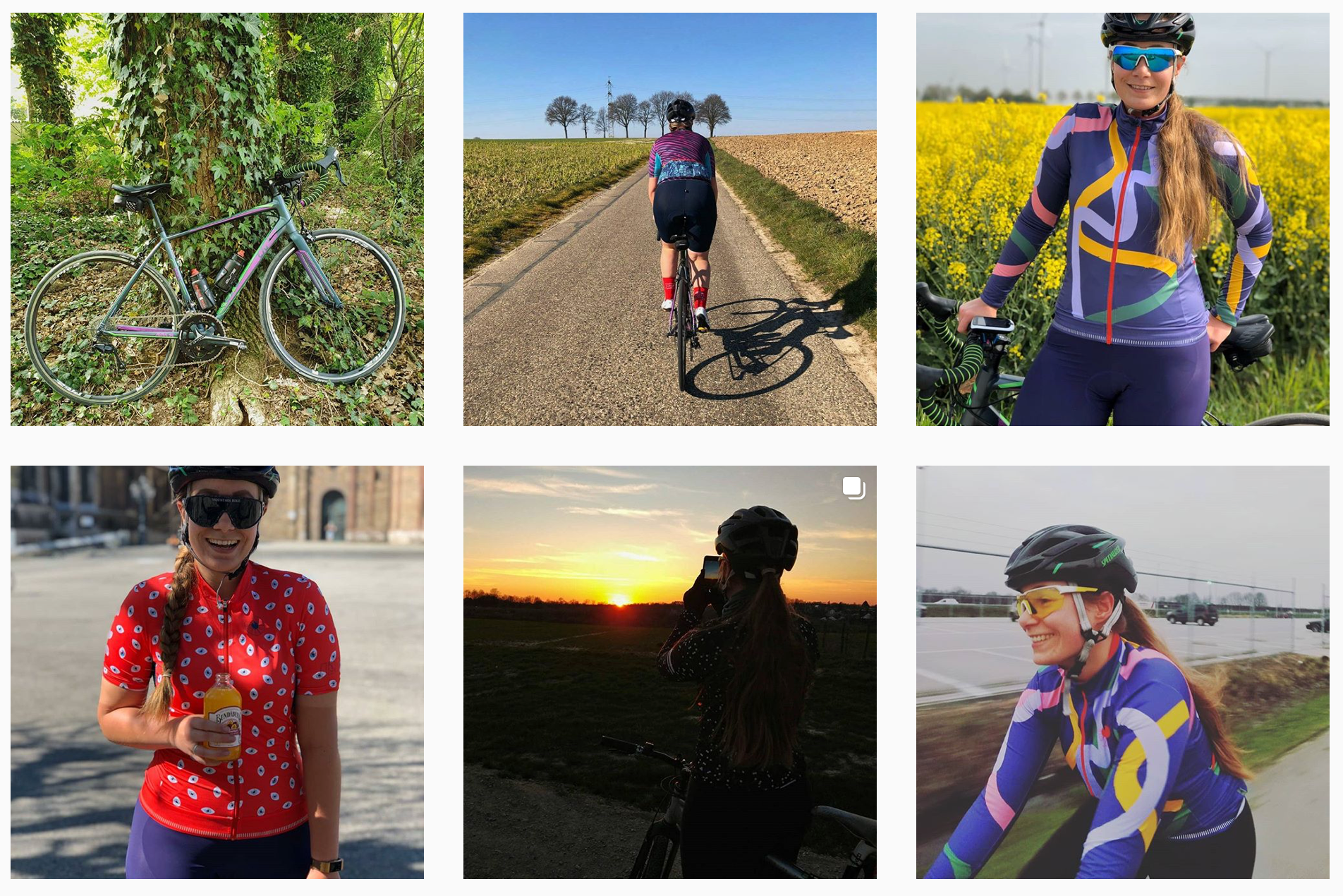 Aeenea Bisschops woman cycling instagram account
