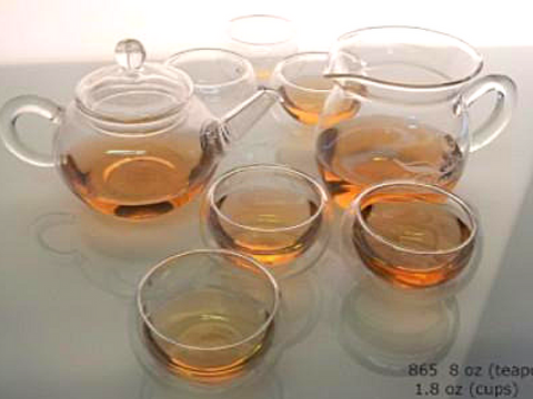 glass tea service tea set