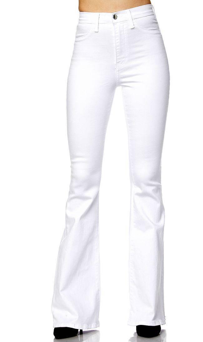 Shop for High Waisted White Bell Bottom Jeans – SohoGirl.com