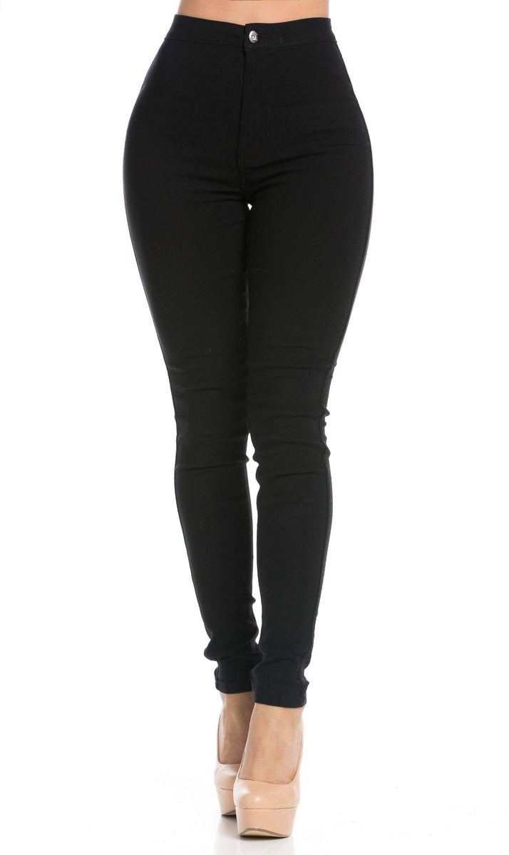 black spandex jeans