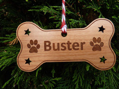 Personalised pet Christmas decorations
