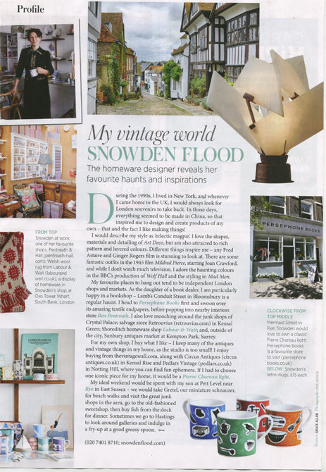 Snowden Flood My Vintage World in Period Living Magazine July 2016 www.snowdenflood.com