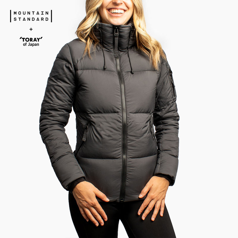 short down jacket with hood