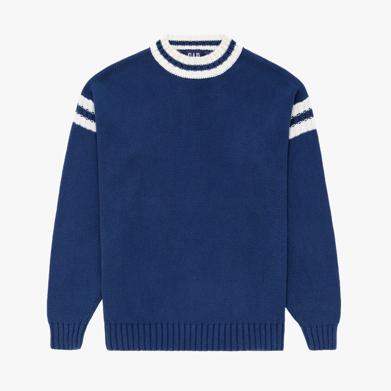 Vintage Blue Ringer Knit Sweater