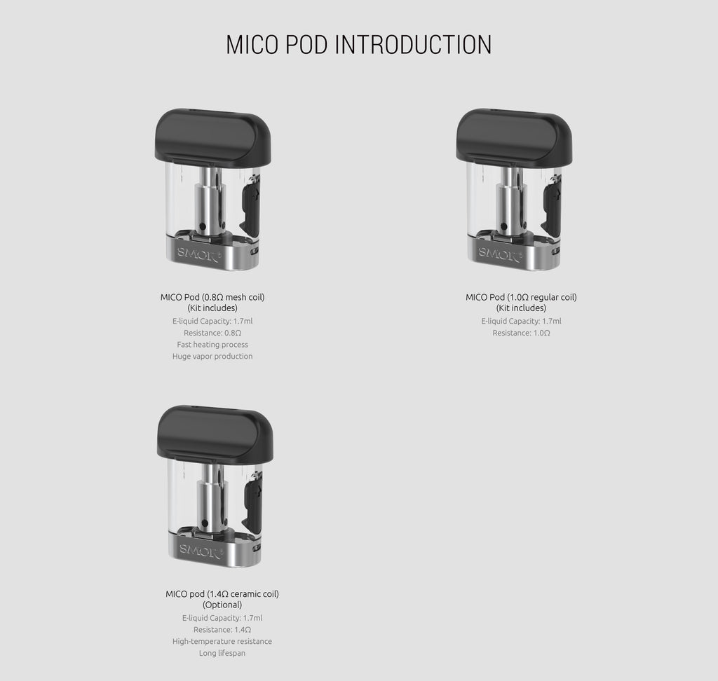 Mico Replacement Pods by SMOK