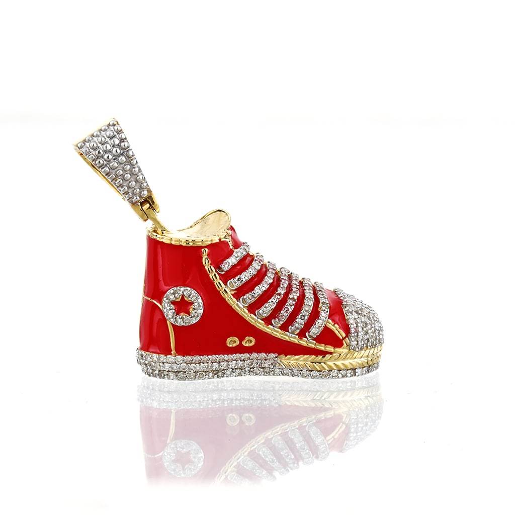 5/8 cts. diamond converse sneaker charm pendant jewel