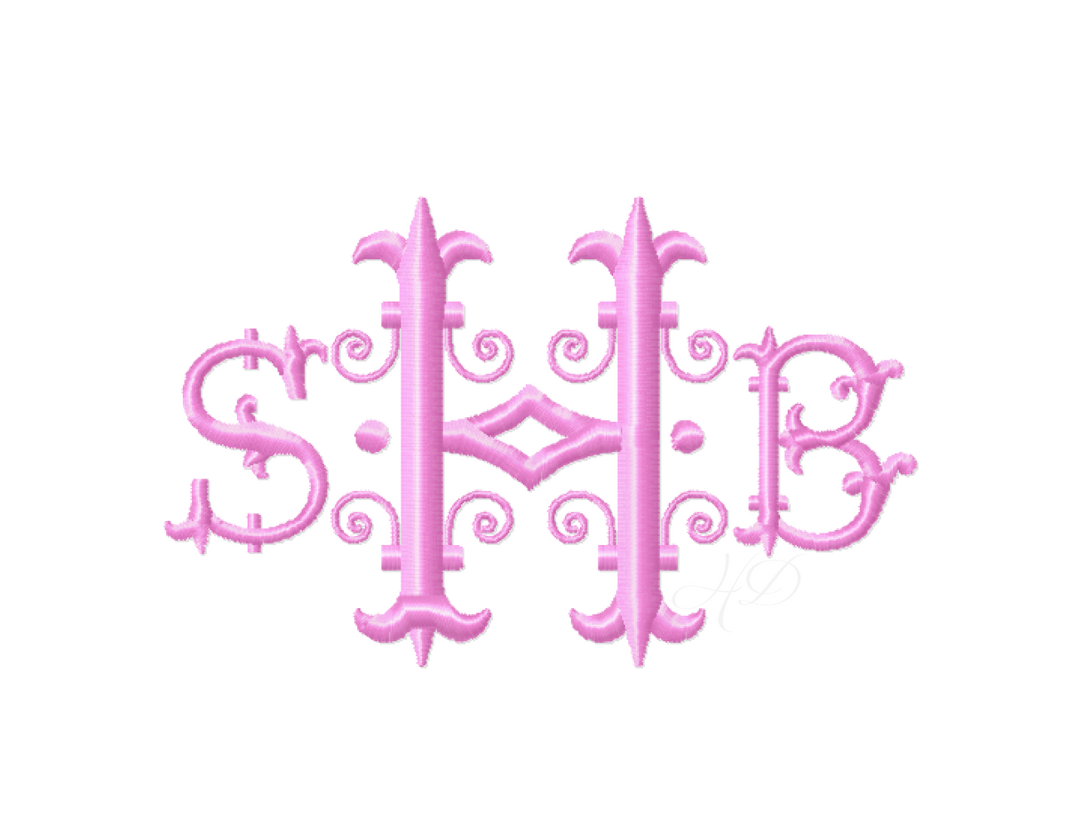 Ruby Solid Satin Stitch Embroidery Font Herrington Design 