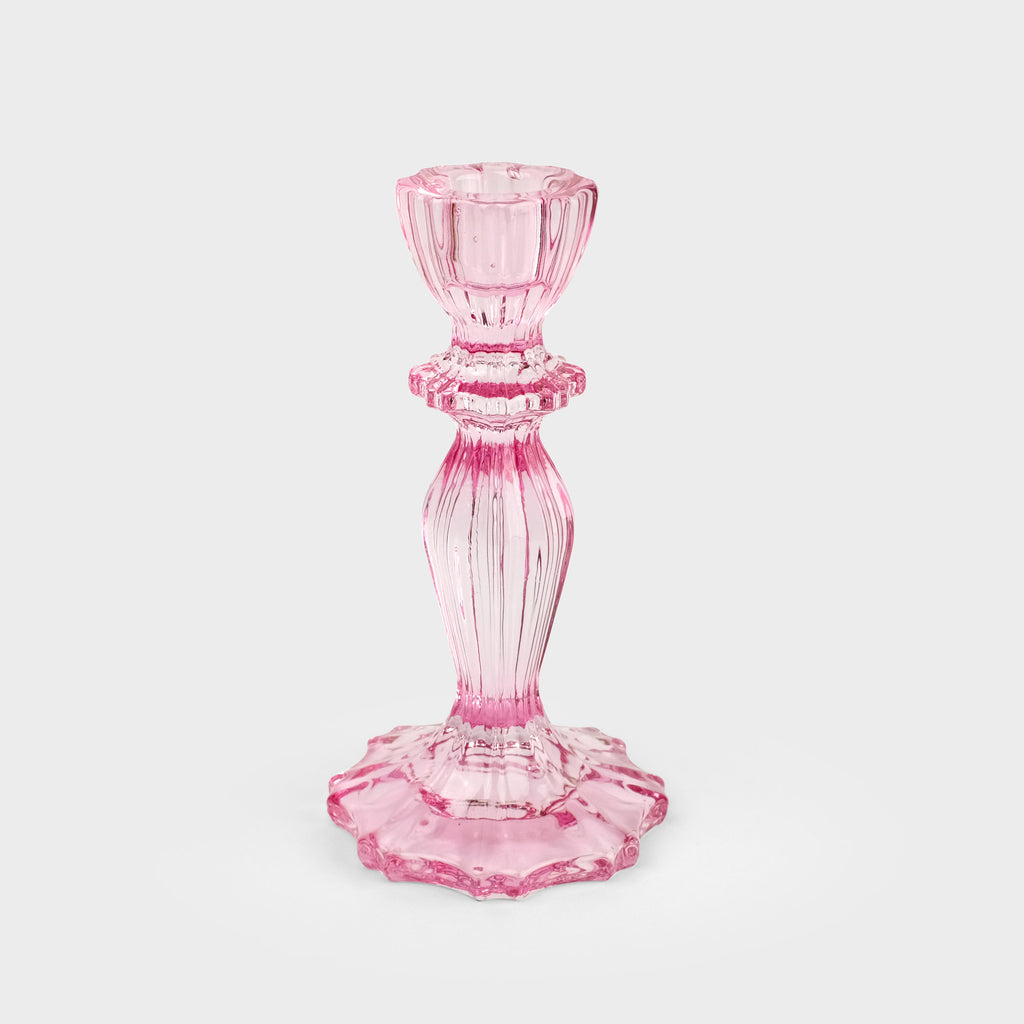 Pink Glass Candle Holder - Shrimp's House