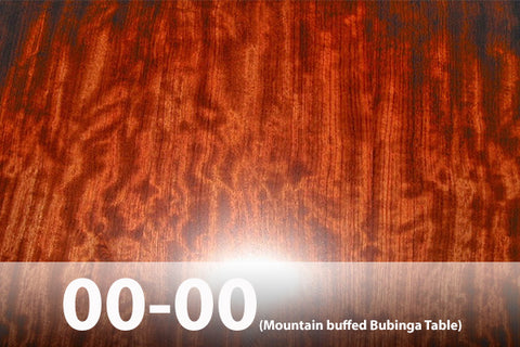 Bubinga Wood Finish buffed chatoyance