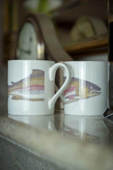 Fine Bone China Designer Coffee Mugs Severn Salmon Design