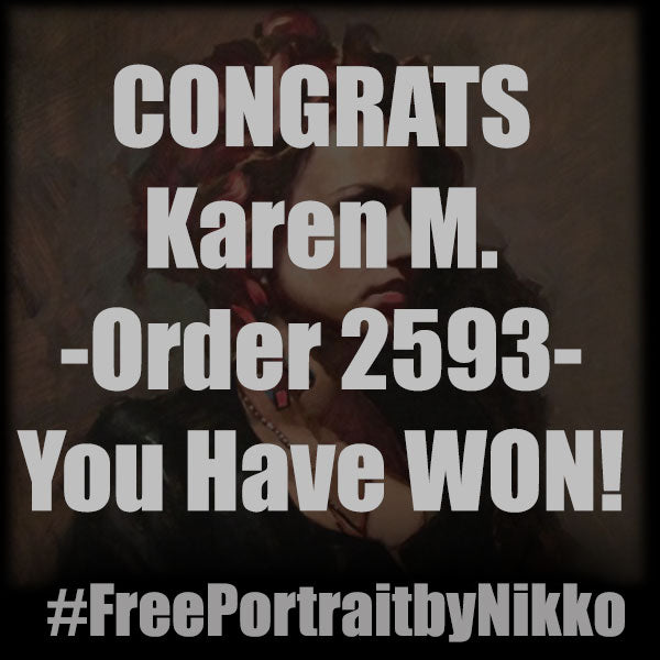 Congrats Karen M. for Winning our Free Portrait by Nikko Giveaway!