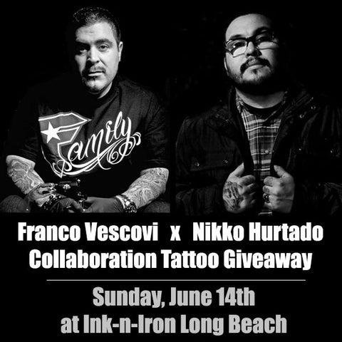 Franco Vescovi x Nikko Hurtado Collaboration Tattoo Giveaway at Ink-n-Iron