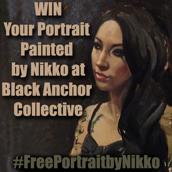 WIN Your All Prima Portrait Painted by Nikko Hurtado at Black Anchor Collective