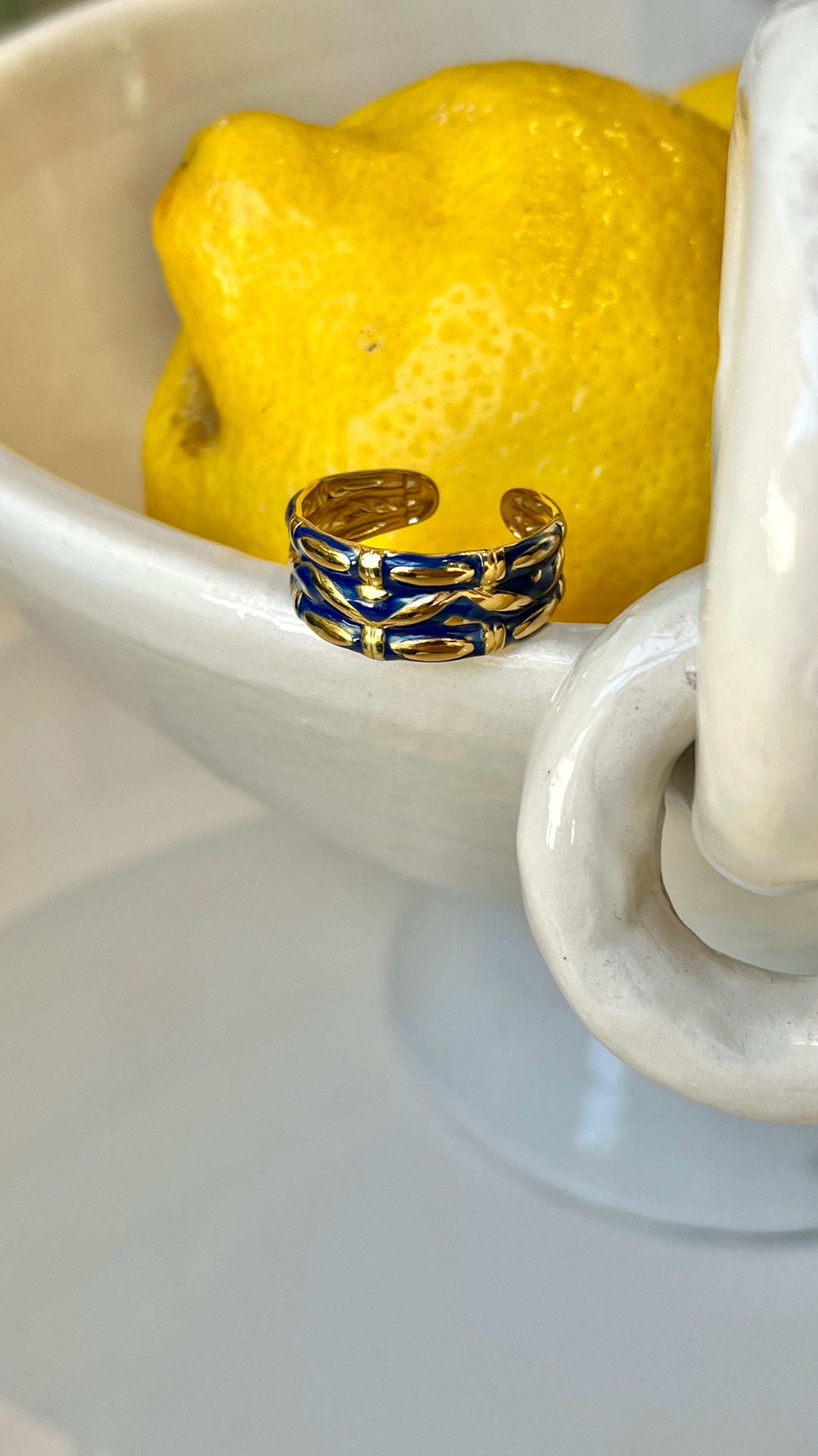 BAGUE RÉGLABLE - AZTEQ BLEU