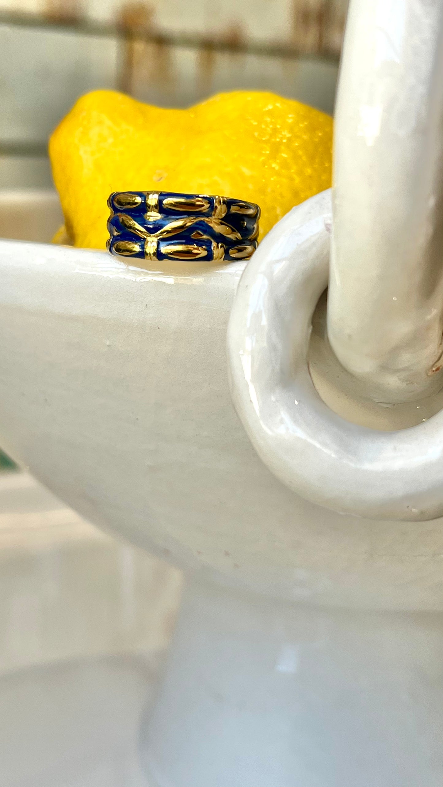 BAGUE RÉGLABLE - AZTEQ BLEU