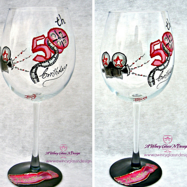 Hollywood_Themed_Hand_Painted_Wine_Glass