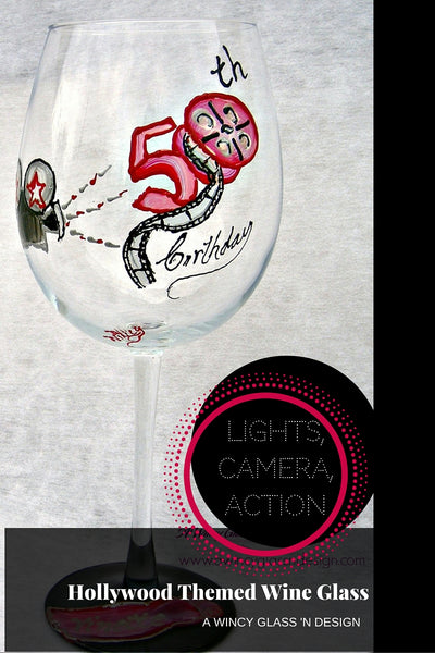 Hollywood_Themed_Hand_Painted_Wine_Glass_1
