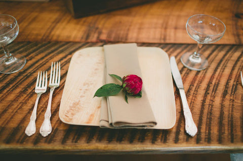Palm leaf Compostable Plate at Wedding Ceremony