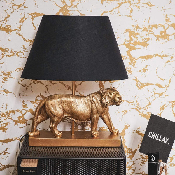 gold lion lamp