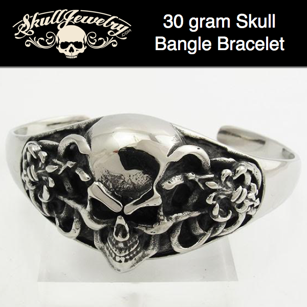 skull bangle bracelet