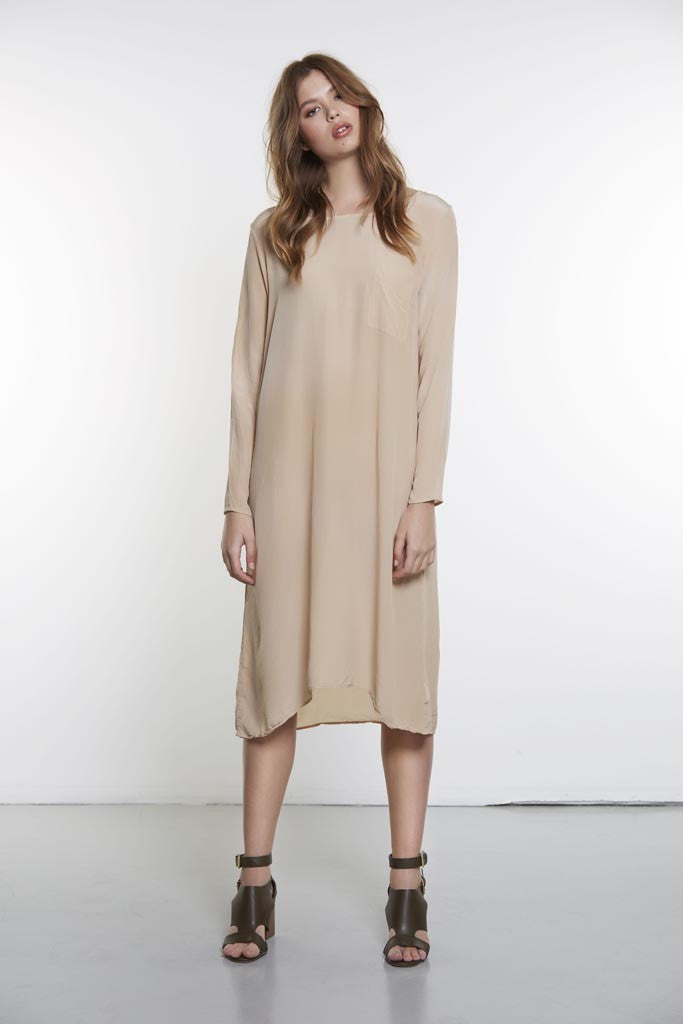 SLOUCHED DRESS - BONE