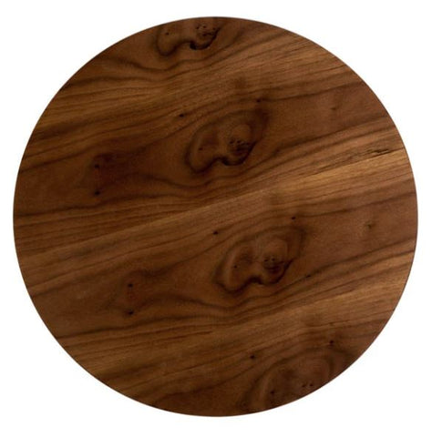Barbell Walnut Round 48" Dining Table - Black Base