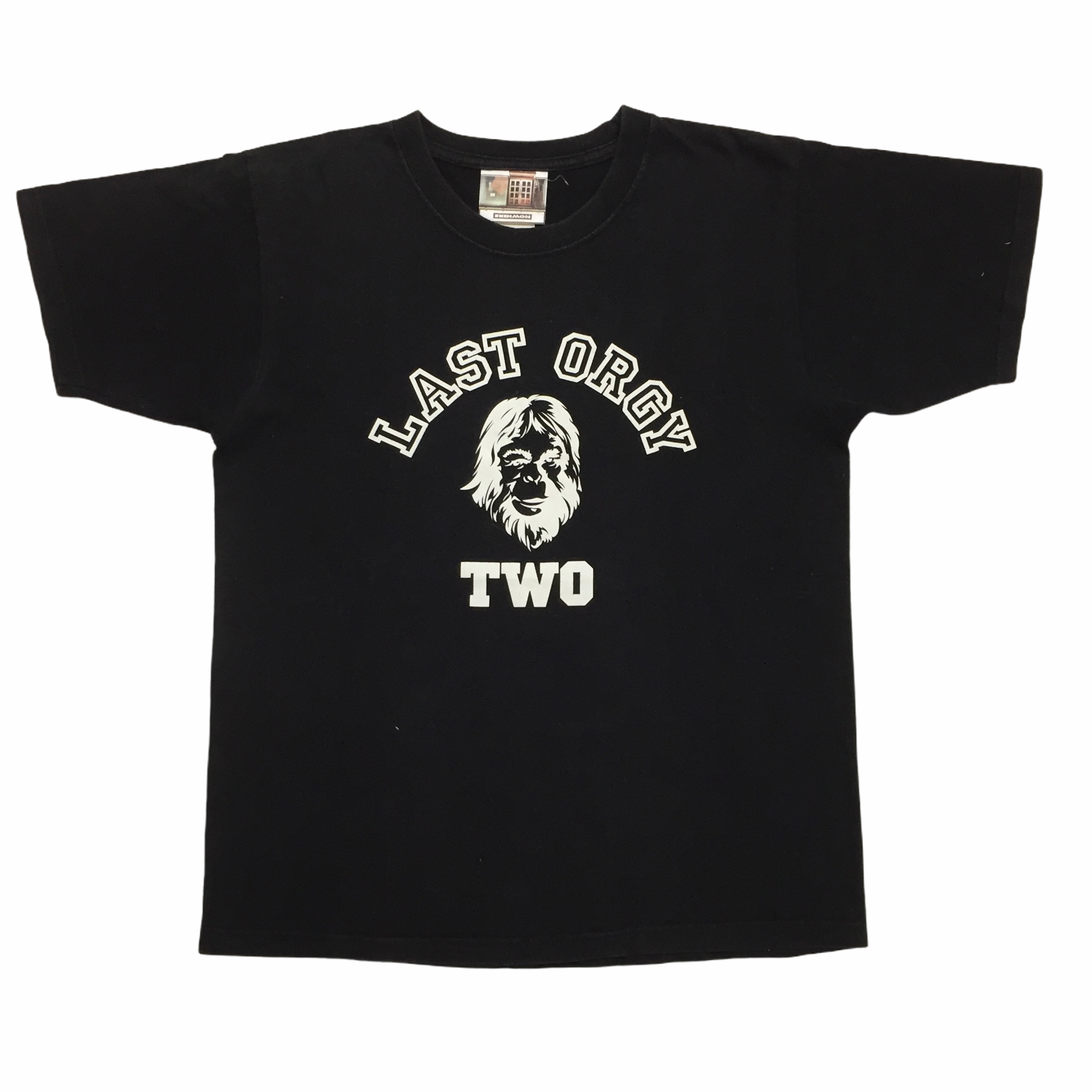 BAPE Last Orgy Two Black Nowhere Tag Tee