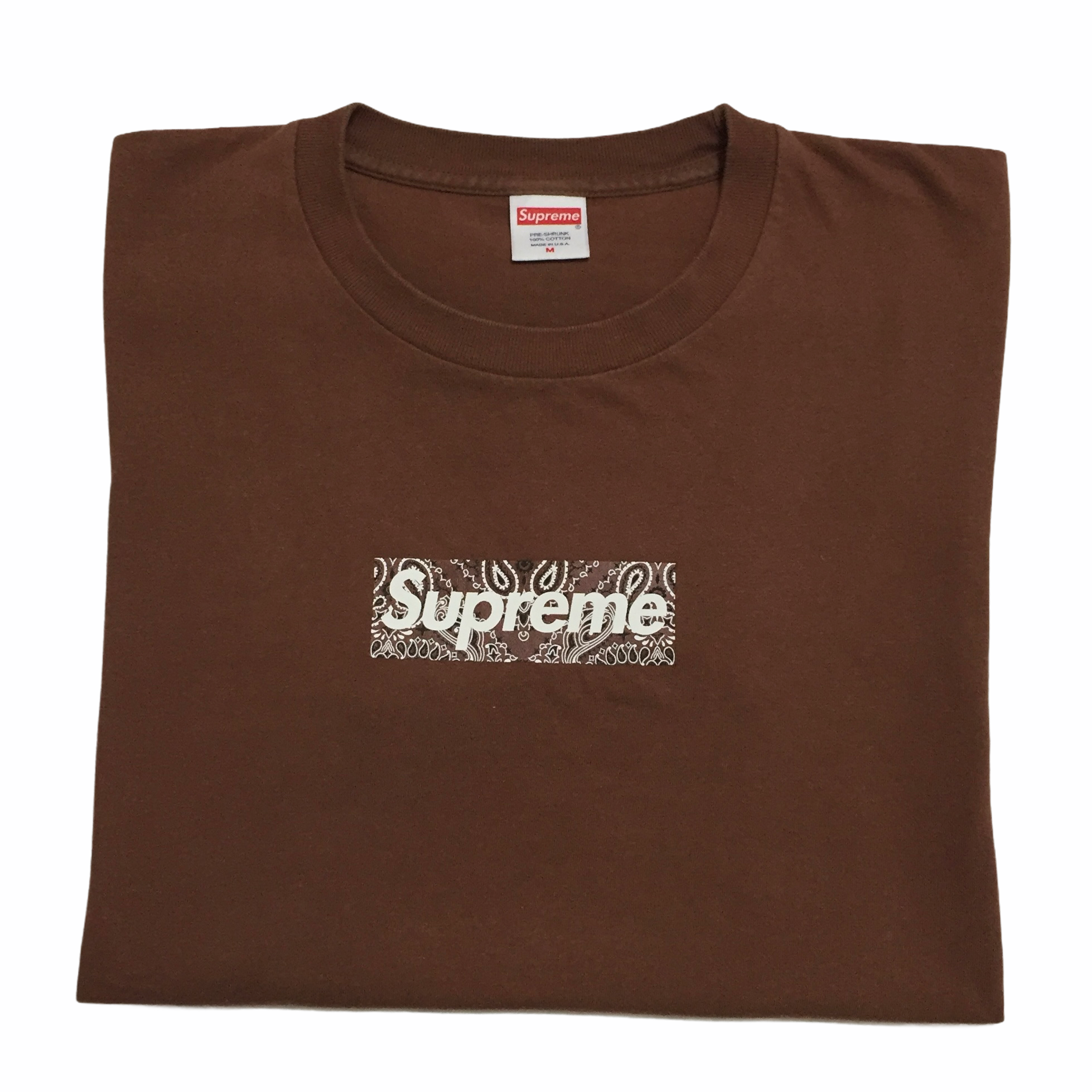 XL Supreme Bandana Box logo Tee Brown