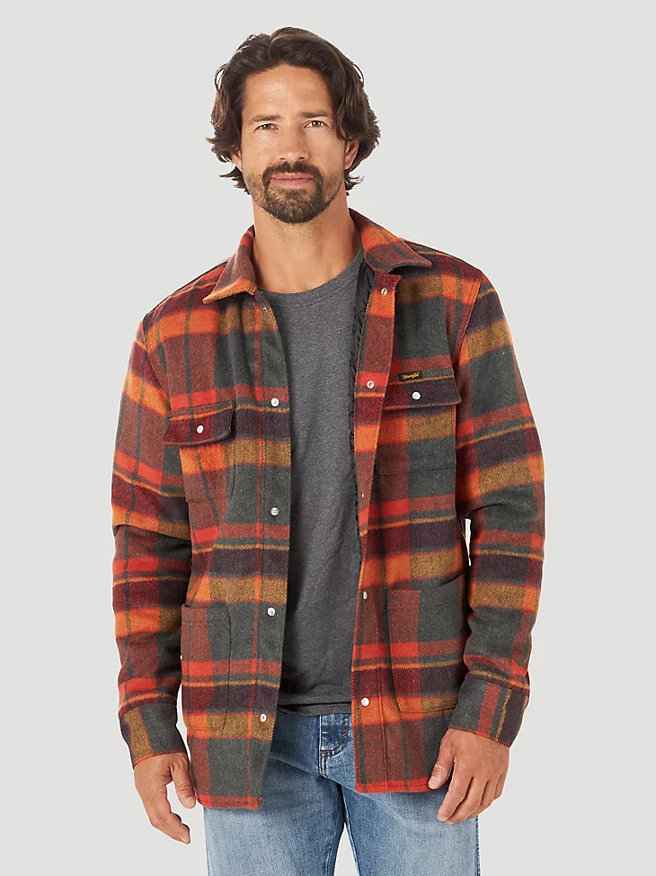 Wrangler Quilted Lined Flannel Shirt-Jac – Wiseman's Western