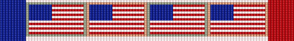 American Flag Loom Pattern